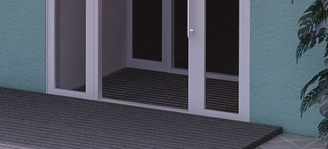 Покрытия для задержания мелкой грязи (тамбурные покрытия, 2-я степень очистки)