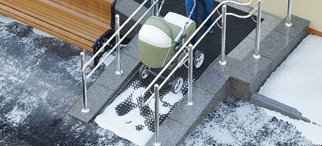 Противоскользящие покрытия для обеспечения безопасности переходов, трапов (подобрать)