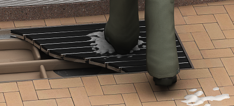 Придверные покрытия для задержания снега и крупных фракций грязи