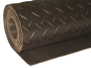 Резиновая рулонная дорожка Rubber Matting 1,2х4 м 3мм черная
